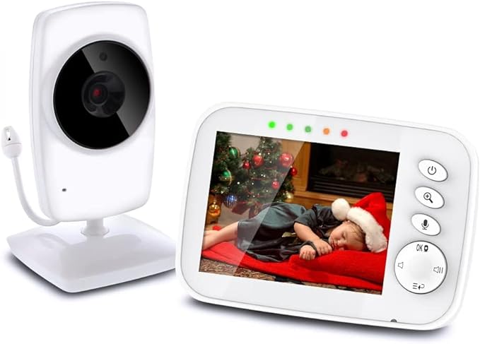 NWOUIIAY Baby Phone 3,2-Zoll Baby Monitor 2.4 GHz Baby Kamera mit LCD Nachtsichtkamera HD Digital Video & Bidirektionale Intercom-Funktion