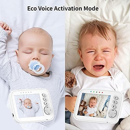 NWOUIIAY Baby Phone 3,2-Zoll Baby Monitor 2.4 GHz Baby Kamera mit LCD Nachtsichtkamera HD Digital Video & Bidirektionale Intercom-Funktion