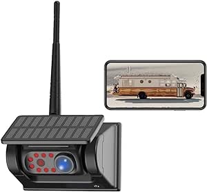 Drahtlose Rückfahrkamera für Auto Solar Wifi Magnetische Kamera für iPhone, Front/Rückfahrkamera 1080P Wasserdicht, RV Rückfahrkamera für LKW Anhänger Bus Camper Boot