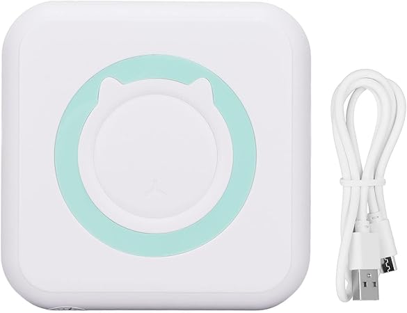 Etikettendrucker, Tragbarer Bluetooth-Drucker 200 DPI, Drahtlose Verbindung Thermopapier Keine Tinte -Drucker für das Home Office