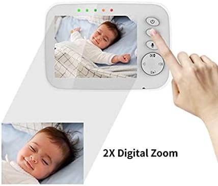 NWOUIIAY Baby Phone 3,2-Zoll Baby Monitor 2.4 GHz Baby Kamera mit LCD Nachtsichtkamera HD Digital Video & Bidirektionale Intercom-Funktion