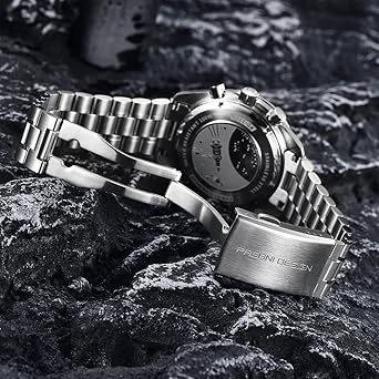 Pagani Design 1701 V3 Moon Armbanduhr Herren Quarz Chronograph Uhren Japan VK63 Uhrwerk Edelstahl Wasserdicht Sportuhr