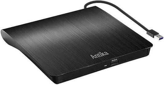 Antika Externes DVD Laufwerk CD DVD Brenner USB 3.0 Rewriter Writer Reader DVD/CD +/-RW CD Laufwerk für Laptop Desktop