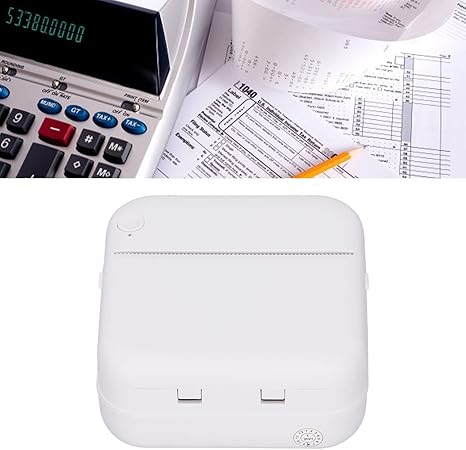 Etikettendrucker, Tragbarer Bluetooth-Drucker 200 DPI, Drahtlose Verbindung Thermopapier Keine Tinte -Drucker für das Home Office