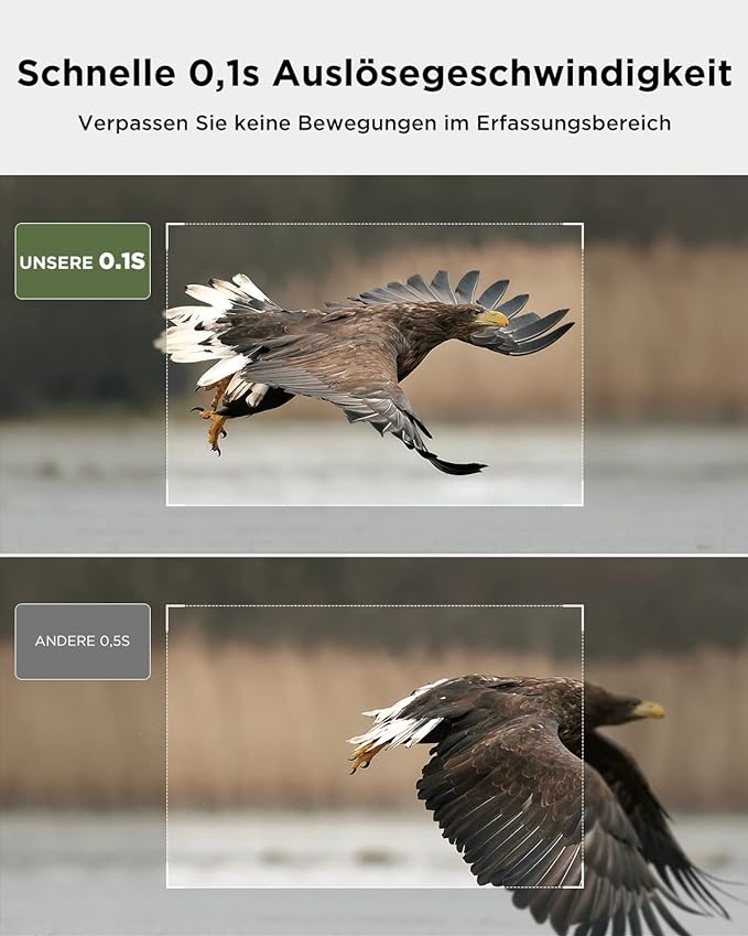 Solar Wildkamera 4K 30fps, 46MP Wildkamera WLAN Bluetooth, 120° Erfassungs Winkel Bewegungsmelder Nachtsicht IP66 Wasserdicht für Wildtier Überwachung mit U3 32GB Micro SD-Karte