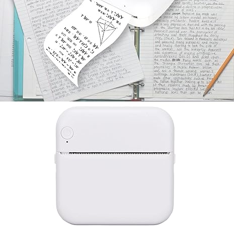 Etikettendrucker, Tragbarer Bluetooth-Drucker 200 DPI, Drahtlose Verbindung Thermopapier Keine Tinte -Drucker für das Home Office