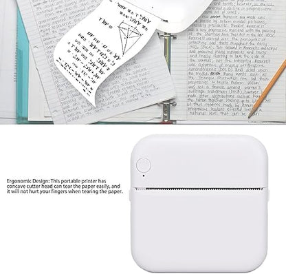 Etikettendrucker, Tragbarer Bluetooth-Drucker 200 DPI, Drahtlose Verbindung Thermopapier Keine Tinte -Drucker für das Home Office