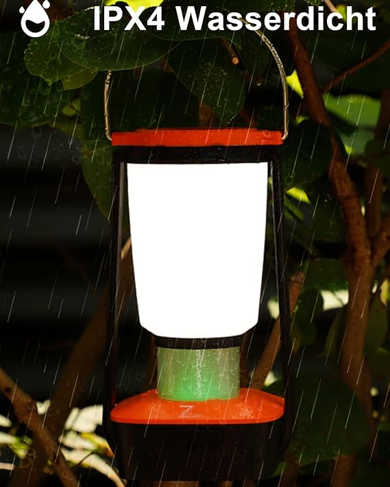 Solar Campinglampe Wiederaufladbare 4400mAh Batteriebetrieben,Tragbar Ultrahelle 500 LM Notfallleuchte & 4 Lichtmodi,7 Colored RGB Nachtlicht,Outdoor Akku Laternen für Zelt,Stromausfällen,Überlebens