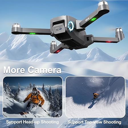 Bürstenlose Motor Drohne mit 2 Kameras 40KM/h MAX Windbeständig 4 Level 5GHz WIFI FPV Drohnen mit HD Kamera RC Quadcopter Drone für kinder Erwachsene 2 Akkus idea16 UAV